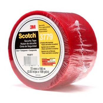 3M Scotch 3779 Transparente Cinta de sellado de caja impresa - 72 mm Anchura x 100 m Longitud - 1.9 mil Espesor - 68777