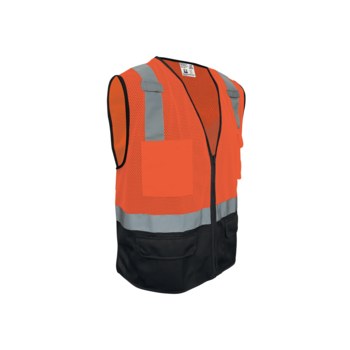Global Glove FrogWear GLO-049 Chaleco de alta visibilidad GLO-049/LG - tamaño Grande - Poliéster - Naranja - ANSI clase 2 - glo-049 lg