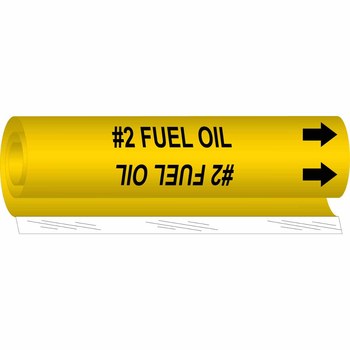 Imágen de Brady Negro sobre amarillo Poliéster Alta visibilidad 5693-II Marcador de tubería de envoltura (Imagen principal del producto)