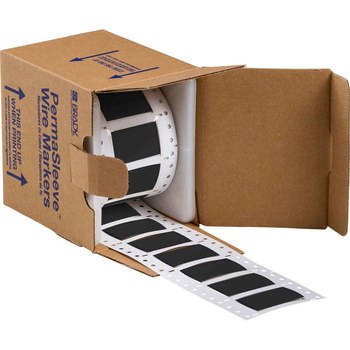 Brady PermaSleeve 3FR-750-2-BK-S Funda de impresora troquelada - 2 pulg. x 1.25 pulg. - Negro - B-344