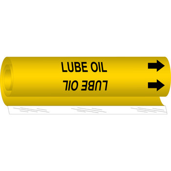 Imágen de Brady Negro sobre amarillo Poliéster Alta visibilidad 5721-O Marcador de tubería de envoltura (Imagen principal del producto)