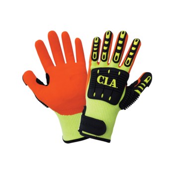 Global Glove Vise Gripster CIA995MFV Amarillo/Naranja De Alta Visibilidad Grande Guantes resistentes a cortes - cia995mfv lg