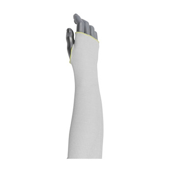 PIP Kut-Gard PolyKor Manga de brazo resistente a cortes 15-21PRIWPS 15-21PRIWPS18TH - 18 pulg. - Poliéster de filamento - Blanco - 21710
