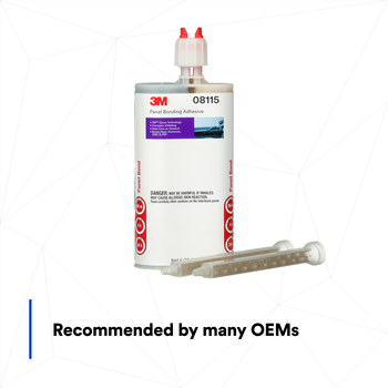3M 08115 Black Two-Part Epoxy Adhesive - Base & Accelerator (B/A) - 200 ml Cartridge