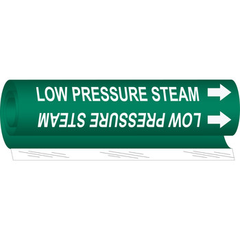 Imágen de Brady Blanco sobre verde Poliéster Alta visibilidad 5839-O Marcador de tubería de envoltura (Imagen principal del producto)