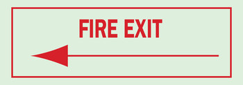 Imágen de Brady Bradyglo B-324 Poliéster Rectángulo Verde Inglés Cartel de salida de incendios 80233 (Imagen principal del producto)