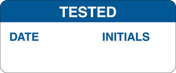 Imágen de Brady Azul sobre blanco Escribible Poliéster 82588 Etiqueta de inspección (Imagen principal del producto)
