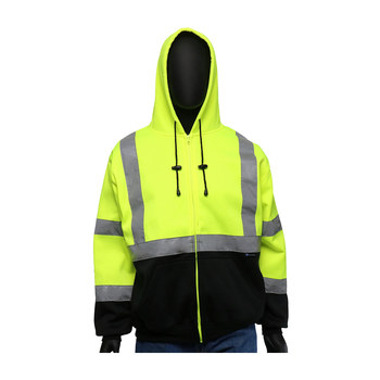 West Chester Viz-Up 47500 Sudadera para condiciones frías 47500/L - tamaño Grande - Polar de poliéster - Amarillo/negro - 50711