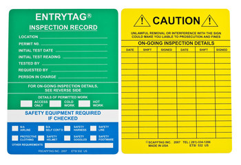 Imágen de Brady Entrytag Verde Vinilo ENT-ETSI532 Inserto de etiqueta de entrada (Imagen principal del producto)