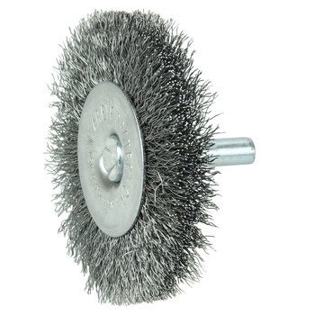Weiler Acero Cepillo de cerdas radiales - Diámetro de la cerda 0.008 pulg. - 17959