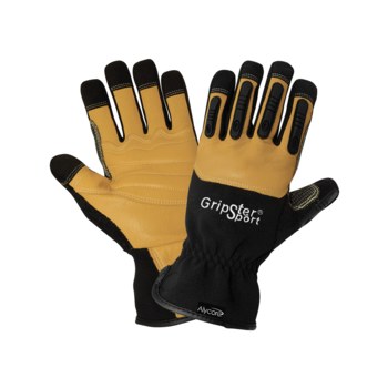 Global Glove Gripster Sport AC2008SC Oro/Negro Grande Cuero Piel de cabra Guantes resistentes a cortes - 816368-02685