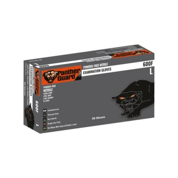 Global Glove Panther-Guard F600 Gris XL Nitrilo Guantes desechables - Grado Examen médico - acabado Con textura - Longitud 9 pulg. - 816368-02943