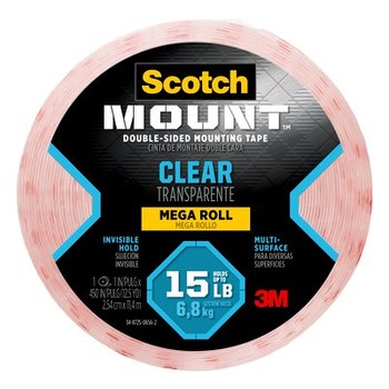 3M Scotch-Mount 410H-LONG-DC Transparente Cinta de espuma de doble cara - 1 pulg. Anchura x 450 pulg. Longitud - 67747