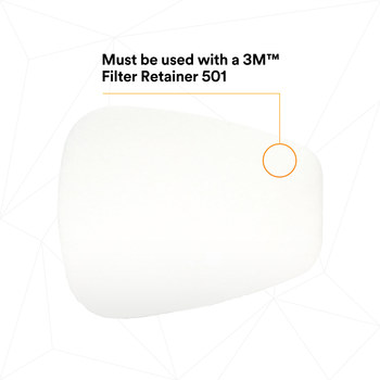 3M 5000 5P71 Filtro de respirador reutilizable 07194 - Blanco - P95