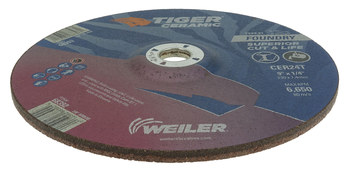 Weiler Tiger Ceramic Rueda de desbaste con centro hundido 68392 - 9 pulg. - Cerámico - 30 - T