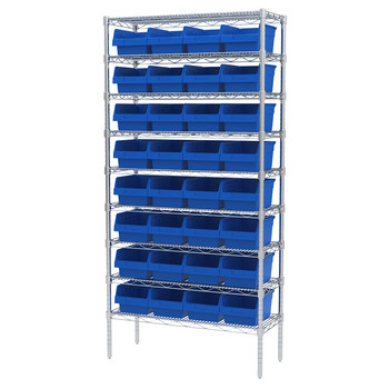 Imagen de Akro-mils AWS143630080 Shelfmax 2000 lb Ajustable Azul Cromo Acero Abierto Ajustable Sistema de estantería fijo (Imagen principal del producto)