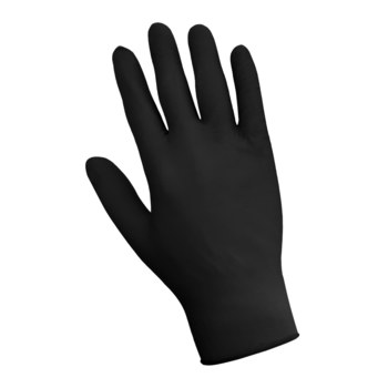 Global Glove Negro Grande Nitrilo Guantes desechables - Grado Industrial - acabado Dedos texturizados - Longitud 9.5 pulg. - 810033-29192