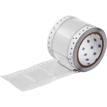 Brady PermaSleeve 3FR-1000-2-WT-2 Funda de impresora troquelada - 1 pulg. x 1.66 pulg. - Blanco - B-344