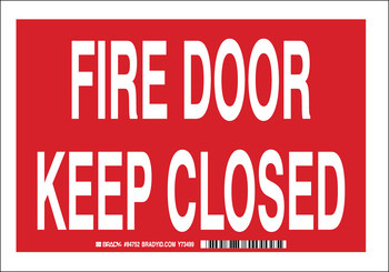 Imágen de Brady B-401 Poliesterino de alto impacto Rectángulo Amarillo Inglés Cartel de salida de incendios 25881 (Imagen principal del producto)