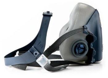 3M 7500 Series 7501 Respirador de careta de media máscara 37081 - tamaño Pequeño - Azul - Silicón - 4 puntos suspensión