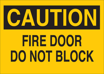 Imágen de Brady B-401 Poliesterino de alto impacto Rectángulo Amarillo Inglés Cartel de salida de incendios 22509 (Imagen principal del producto)