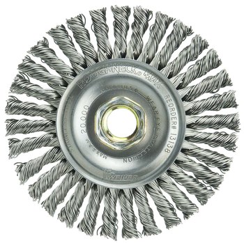 Weiler Roughneck Max 13138 Cepillo de rueda - Anudado - Circular trenzado Acero inoxidable cerda