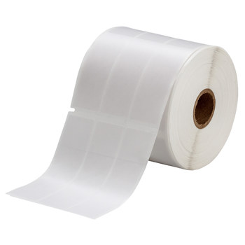 Imágen de Brady Transparente/Blanco Autoextinguible, Autolaminados Vinilo Transferencia térmica THT-10-427-1.5-SC Rollo de etiquetas para impresora de transferencia térmica troquelado (Imagen principal del producto)