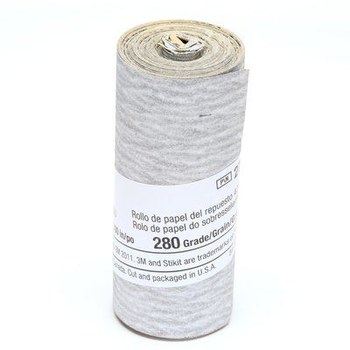 3M Stikit Rollo de lijado 27815 - 2 1/2 pulg. x 100 pulg. - Carburo de silicio - 280 - Extrafino