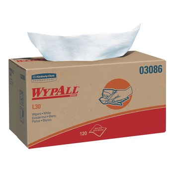 Kimberly-Clark Wypall L30 Limpiador 03086, DRC, - 9.8 pulg. x 10 pulg. - Blanco
