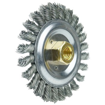 Weiler Dually 79813 Cepillo de rueda - Anudado - Circular trenzado Acero inoxidable cerda
