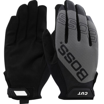 Imágen de PIP Boss 120-MC1225T Gris Grande Cuero sintético Grano Piel de cerdo Cuero sintético Guantes de mecánico (Imagen principal del producto)
