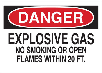 Imágen de Brady B-555 Aluminio Rectángulo Blanco Inglés Cartel de advertencia de explosivos 43007 (Imagen principal del producto)