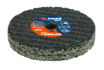 Weiler Tiger Zirc Rueda de enganche portátil 68341 - Tipo 1 (recto) - 3 pulg. - Alúmina-zirconia - 14 - S