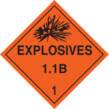 Imágen de Brady B-120 Poliéster reforzado con fibra de vidrio Cuadrado Naranja Inglés Letrero de anuncio para camión 63336 (Imagen principal del producto)