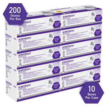 Ansell Kimtech Gris Extrapequeño Nitrilo Guantes desechables - Grado Examen médico - acabado Áspero - Longitud 9 pulg. - 036000-50705