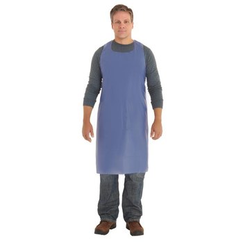Ansell AlphaTec Delantal/mandil resistente a productos químicos 56-015 950087 - 44 pulg. - Vinilo - Azul - 50087