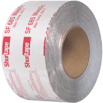 Shurtape ShurMASTIC Cinta de papel de aluminio - 3 pulg. Anchura x 100 pies Longitud - 17 mil espesor total - shurtape 200666