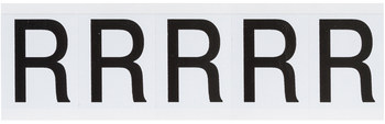 Imágen de Brady 97 Series Negro sobre blanco Interior/exterior Vinilo 97 Series Carta 9714-R Etiqueta en forma de letra (Imagen principal del producto)