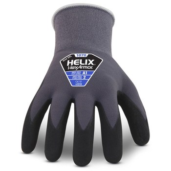 HexArmor Helix Gris/Negro 5 15g Nylon/Spandex Nailon/Spandex Tejido Guantes de trabajo - 1070 sz 5