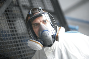 3M FF-400 Series FF-403 Black/Blue Large Silicone Full Mask Facepiece Respirator