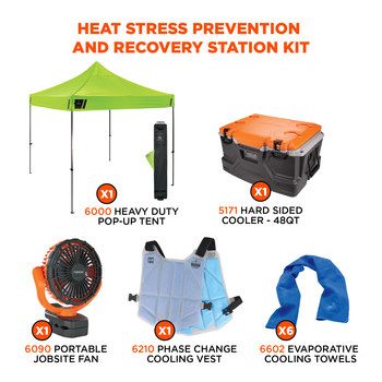 Ergodyne Chill-Its 6672 Kit para la prevención y recuperación del estrés térmico - 720476-12344
