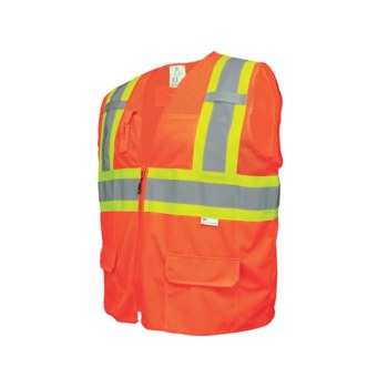 Global Glove FrogWear GLO-0047 Chaleco reflectante GLO-0047/4XL - tamaño 4XG - Poliéster - Naranja - ANSI clase 2 - glo-0047 4xl