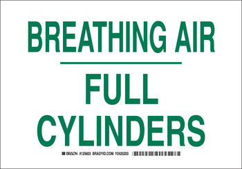 Imágen de Brady B-401 Poliestireno Rectángulo Blanco Inglés Cartel de aparato de respiración 125602 (Imagen principal del producto)