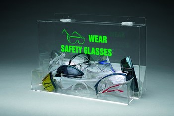 Imágen de Brady Verde sobre transparente Acrílico Dispensador de lentes de seguridad (Imagen principal del producto)