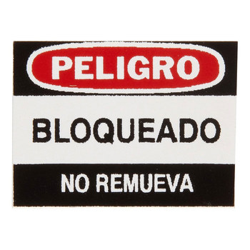 Imágen de Brady Negro/Rojo sobre blanco Rectángulo Escribible Vinilo 50292 Etiqueta de bloqueo/etiquetado (Imagen principal del producto)