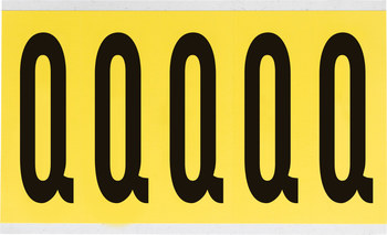 Imágen de Brady 34 Series Negro sobre amarillo Interior Paño de vinilo 34 Series Carta 3460-Q Etiqueta en forma de letra (Imagen principal del producto)