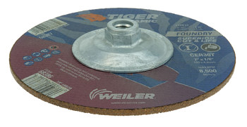 Weiler Tiger Ceramic Rueda de desbaste con centro hundido 68387 - 7 pulg. - Cerámico - 30 - T