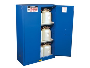 Justrite Sure-Grip EX Gabinete de almacenamiento de material peligroso 8645281 - 45 gal - Azul real - 16502