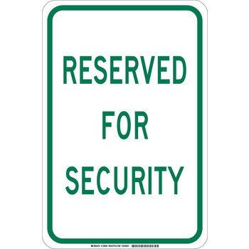 Imágen de Brady B-555 Aluminio Rectángulo Blanco Inglés Cartel de información, restricción y permiso de estacionamiento 129603 (Imagen principal del producto)