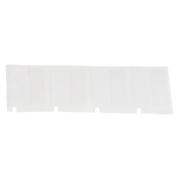 Brady M4-136-427 Etiquetas envolventes autolaminables - 1 pulg. x 0.75 pulg. - Vinilo - Negro sobre blanco, transparente - B-427